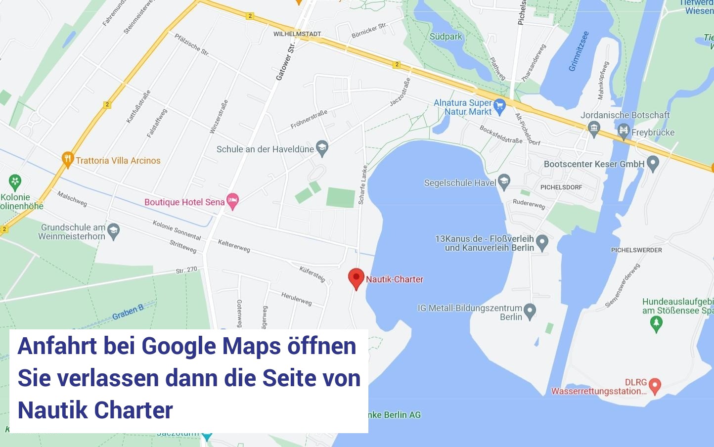 Anfahrtsausschnitt Google Maps